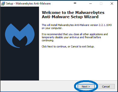 Malwarebytes installation options